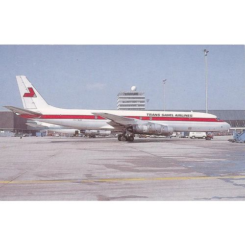 Trans Sahel Airlines Douglas DC8 54F Aircraft Postcard (A11481)