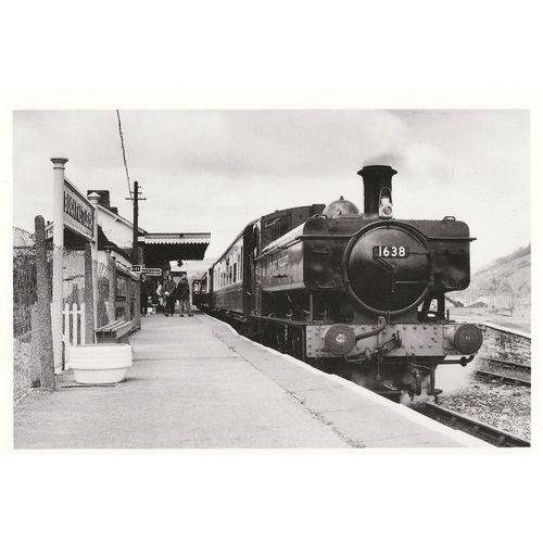 Railway Postcard GWR 16xx 1638 Buckfastleigh Devon Great Western 0-6-0PT Loco
