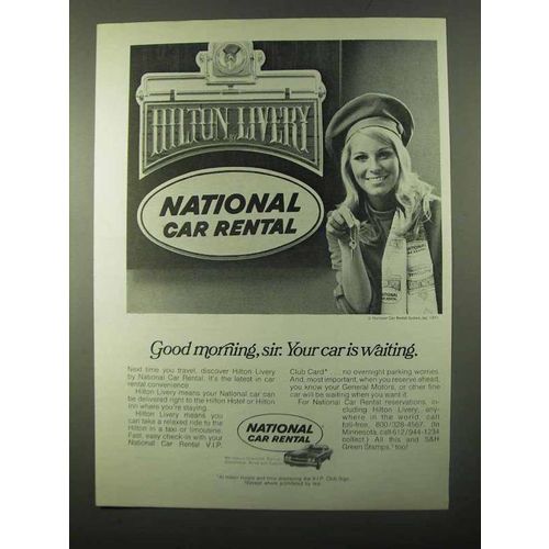 1971 National Car Rental Ad - Good Morning, Sir