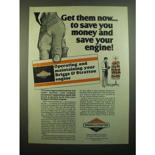 1980 Briggs & Stratton Engine Ad - Get Them Now