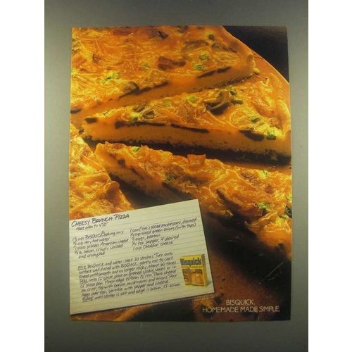 1985 Bisquick Ad - Cheesy Brunch Pizza Recipe