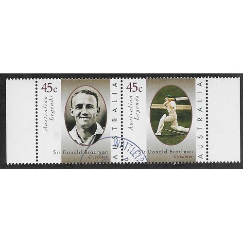 AUS 1997 SE~TE PAIR 45c ' AUSTRALIAN LEGENDS' FINE USED (EBID60-839)