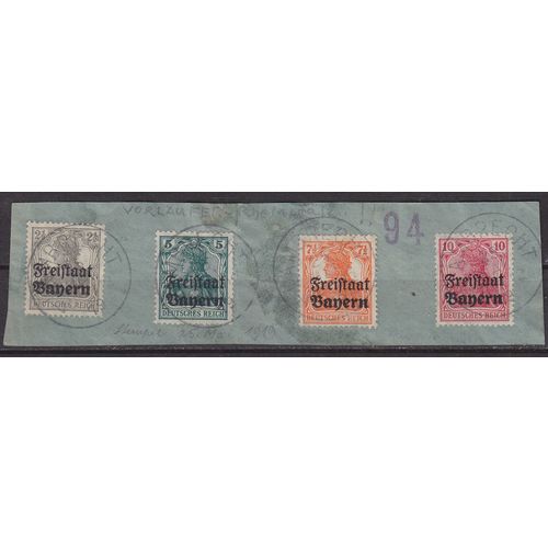 GERMANY Bayern Bavaria [1919] MiNr 0138 ex ( BStk ) [01] Frühverwendung