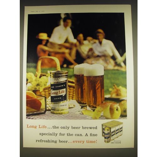 1963 Ind Coope's Long Life Beer Ad - Brewed specially For the can