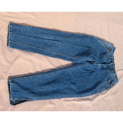 Womens Lee Blue Jeans 9 Medium Straight Leg 26 Waist Zippers Vintage