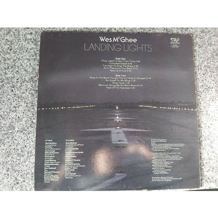 Wes Mcghee ‎– Landing Lights (TRP 843) 1983 (LP) - SIGNED SLEEVE