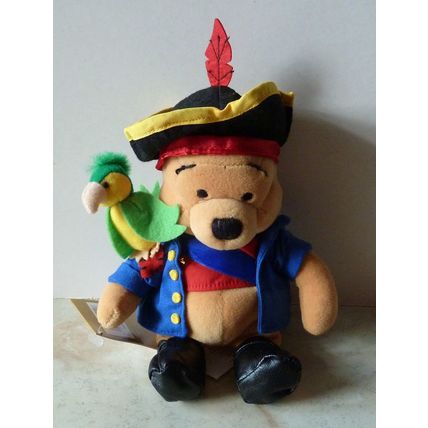 DISNEY STORE POOH AND FRIENDS PIRATE BEANIES – SET OF 4