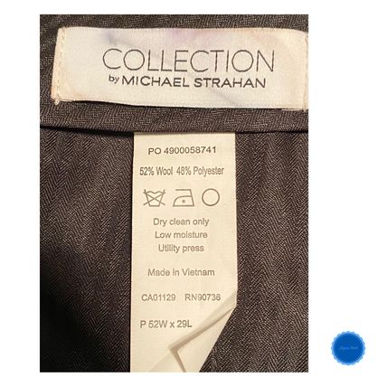 Collection By Michael Strahan Men's Dress Pants Navy Flat Front 50W x 32L NEW