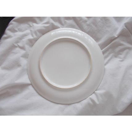 PLATE DESSERT BASIC/ WHITE (03/01) MINOR DAMAGE ON BACK
