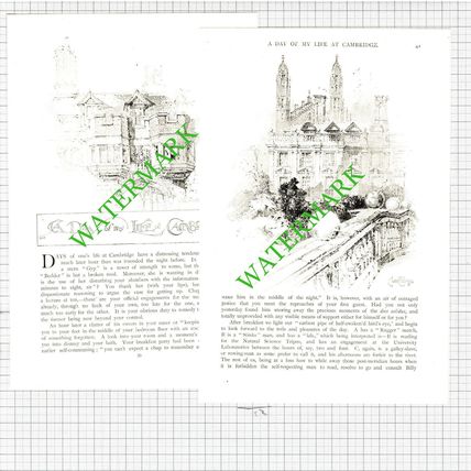 Cambridge University College Marcus Dods - 1898 Article