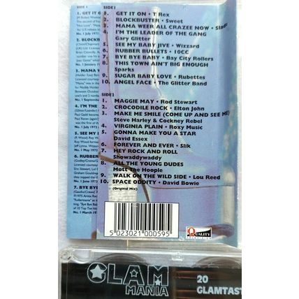 4 VINTAGE CASSETTES GLAM, RAVING, HARDCORE & MEGA-HITS IN EXCELLENT CONDITION