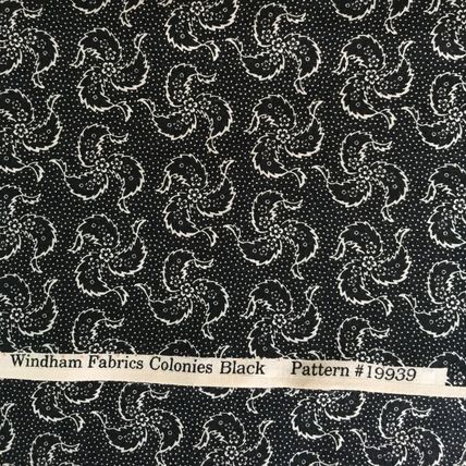 Cotton Quilting FABRIC 4 Fabrics Half Yard Bundle White on Black 100% Cotton #11