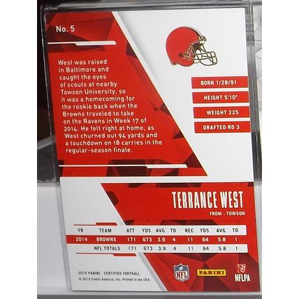 2015 Panini Certified Mirror TERRANCE WEST (Browns) #5 161/499