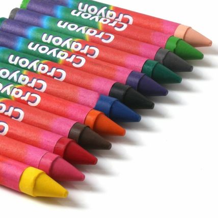 12x COLOURING CRAYONS Bright Vivid Play Toy Drawing Chunky Art Craft Wax Pen