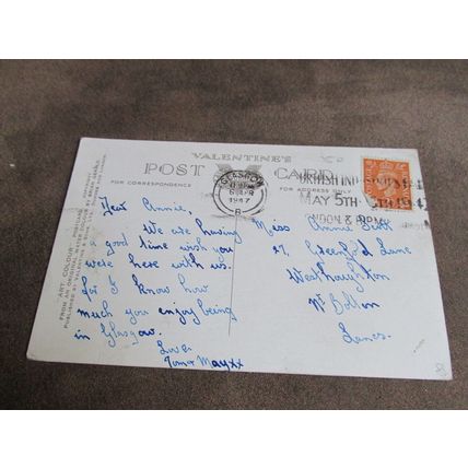 Valentines Postcard - University & Memorial Glasgow - Artist Brian Gerald A968
