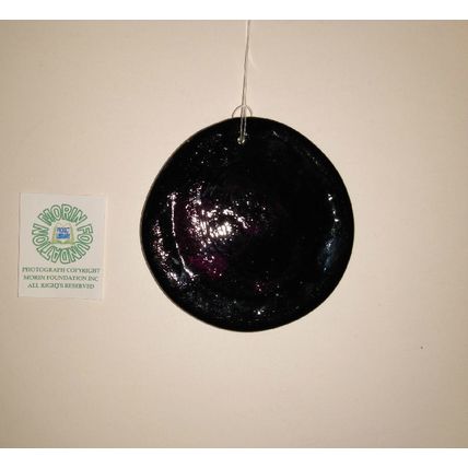 AMETHYST PRESSED GLASS SUNCATCHER EARLY BIRD CATCHES THE WORM ORNAMENT