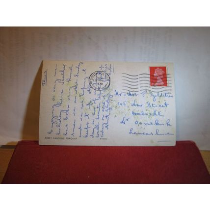 ABBEY GARDENS, TORQUAY, DEVON used vintage postcard 1970 postmark =