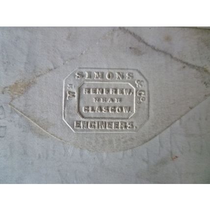 1866 GB QV 1d Red stamp FO Plate 76 entire William Simons Renfrew Shipbuilders