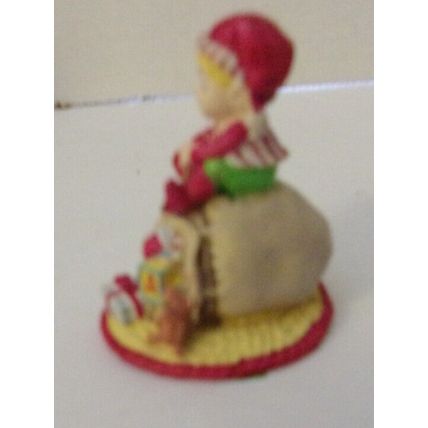Dollhouse Miniatures Christmas Elf Sitting on Toy Bag 1:12 Resin