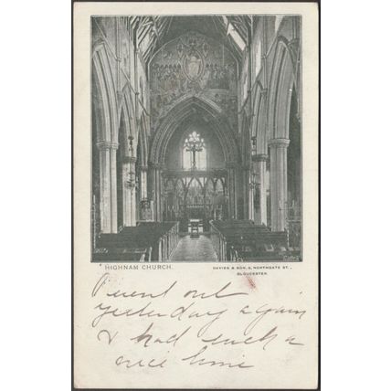Highnam Church, Gloucestershire, 1904 - Davies & Son Postcard