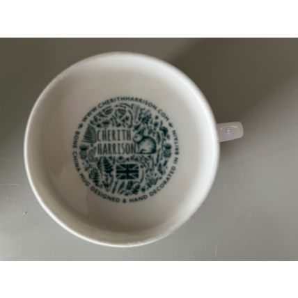 CHERITH HARRISON KINGFISHER BONE CHINA MUG
