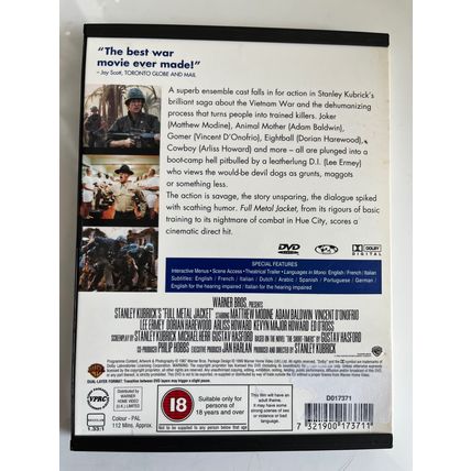 FULL METAL JACKET (UK DVD, 1999)