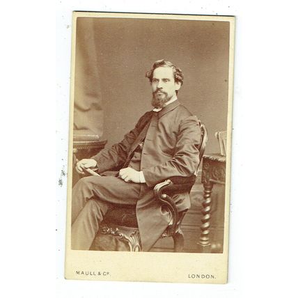 Victorian cdv photo bearded clergyman Rev Bridge seated London photographer
