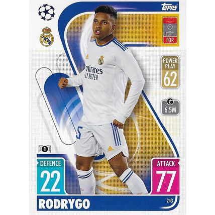 Match Attax UCL/UEL/UECL 2021-22: Real Madrid CF, Forward - Rodrygo