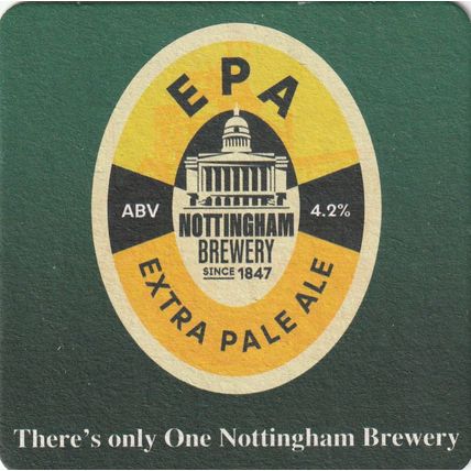 BEER MAT - NOTTINGHAM BREWERY - EPA EXTRA PALE ALE - (Cat No 031) - (2023)