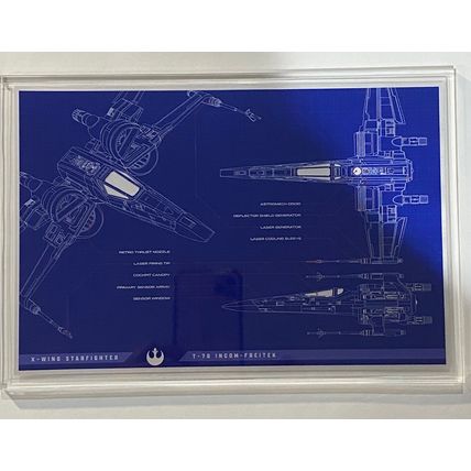 Agoro Collectible Star Wars X-Wing T-70 Blueprint 1 Oz Silver