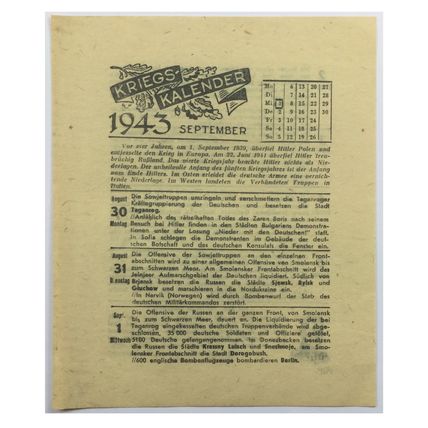 Original WW2 Russian/Soviet Air Drop Propaganda Leaflet. - Code 2747. - 1943.