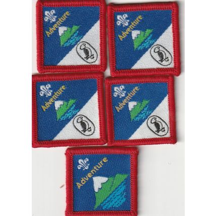 Scout Badges - 5 x Scout Adventure Challenge - Black Backs (BY203)