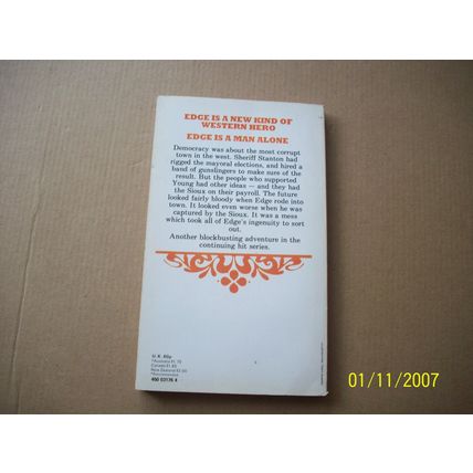EDGE #24 The Day Decocracy Died -George G. Gilman- Nel Paperback book 1977