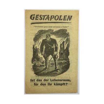 Original WW2 British Air Drop Propaganda Leaflet. - Code EH.331. - 1940.