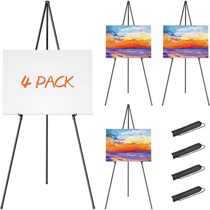 Easel Stand for Display, Aredy 63" Portable Painting Easel, Lightweight Metal Ea