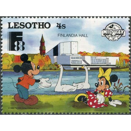 Lesotho. 1988. Finlandia Hall - Mickey, Minnie (MNH **) Stamp