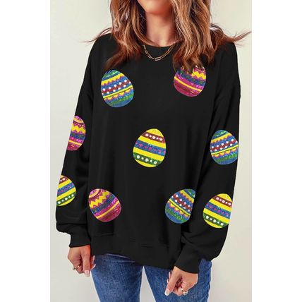 V Neck Leopard Stripe Splice Lantern Sleeve Top