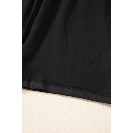 Black Tiered Fringe Trimmed Mini Skirt