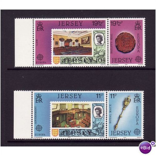 JERSEY 1983 EUROPA SG 310/313 SET 4 VALS U/M MINT