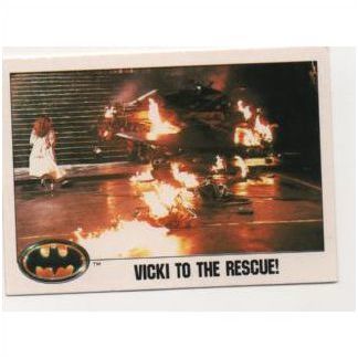 1989 Topps Batman the Movie trading card # 110 Vicki to the rescue!