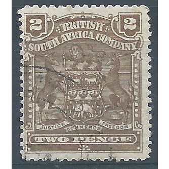 Rhodesia 1898 SG79 2d Brown Fine Used ....