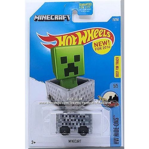 Hot Wheels - Minecart: HW Ride-Ons #5/5 - #70/250 (2016) *Minecraft / Gray*