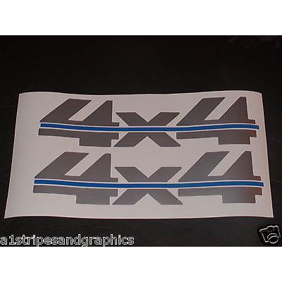 4X4 #2 2 color Bed Side Decals decal Stickers Chevy Ford GMC Ram 1500 2500 3500
