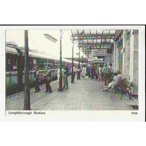Leicestershire LOUGHBOROUGH Station Postcard by J/V (753S)