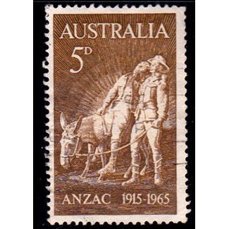 Australia 1965 ANZAC 5d Used Stamp..