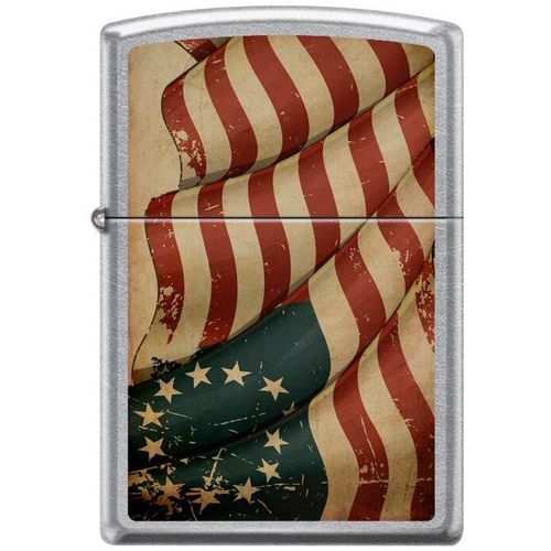 Historic Betsy Ross American Flag Patriotic Chrome Zippo Lighter