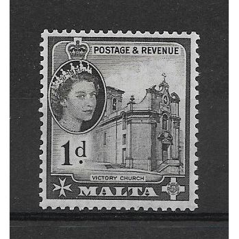 Malta.SG268 1d Victory Church.Mounted Mint.Dec19b