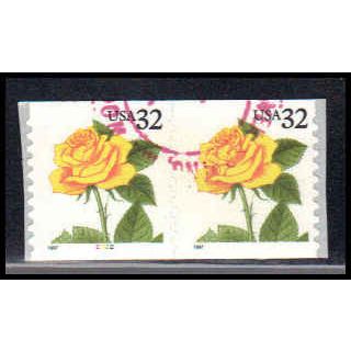 Used 3054 32c Yellow Rose Very Fine CNP Left 2222 PA1890