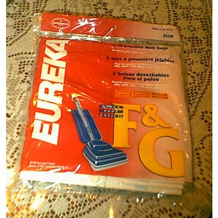 GOOD HOUSEKEEPING EUREKA UPRIGHT TYPE F&G 3 VACUUM CLEANER DUST BAGS -52320