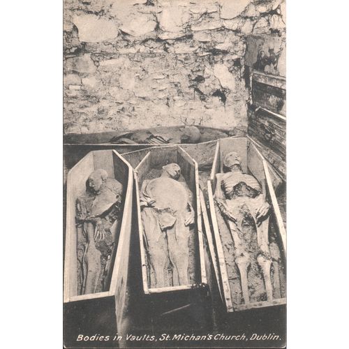 Unused Mason Photo Postcard - Bodies in Vaults, St. Michan's Church, Dublin